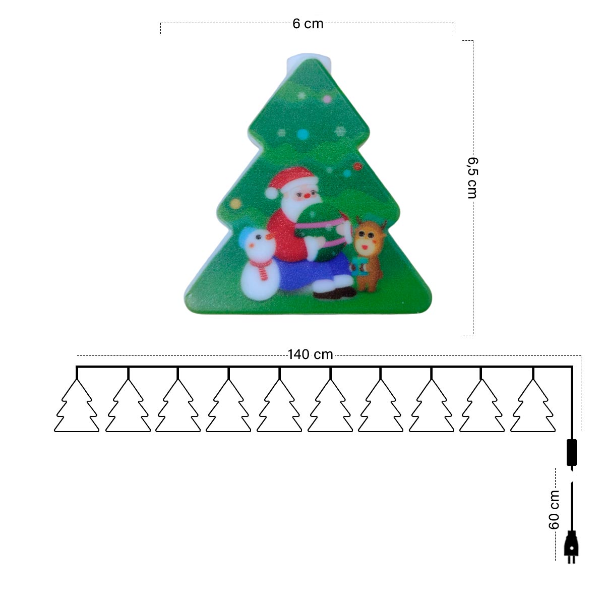 🎄 Arbolitos LED Festivos – Guirnalda Navideña Decorativa (2M)
