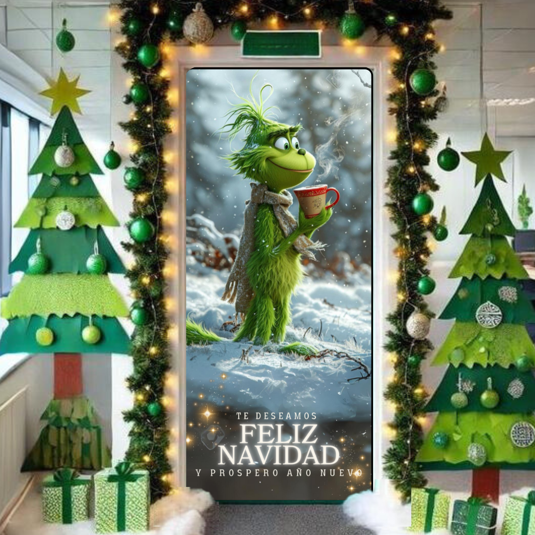 NAVIDARTE™ – FORRO DE NAVIDAD PARA PUERTA THE GRINCH